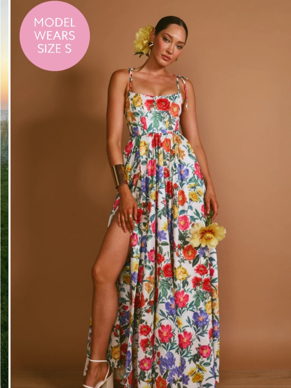 Juliet Maxi Dress - Floral White Multi NWT - Picture 5 of 5